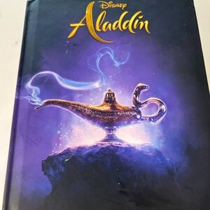 Disney Aladdin Purple Gold Magic Lamp Hardcover Book